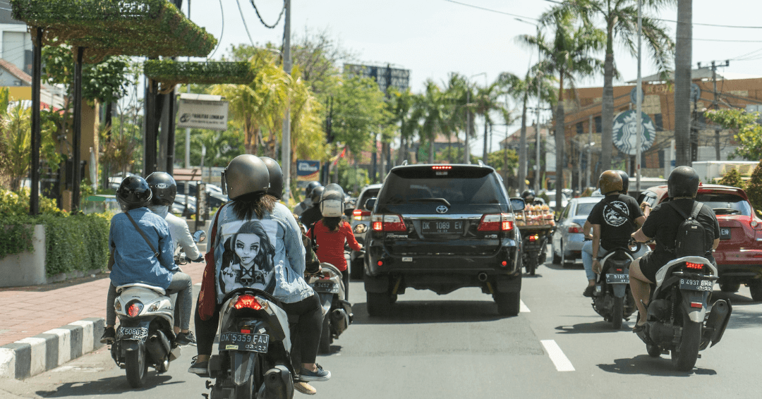 Driving conditions in Bali